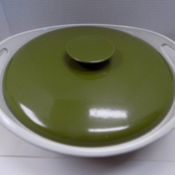 Rare MCM COPCO Denmark 4 qt Iron Enamelware Roaster Dutch Oven Pot Michael Lax - Picture 3 of 12